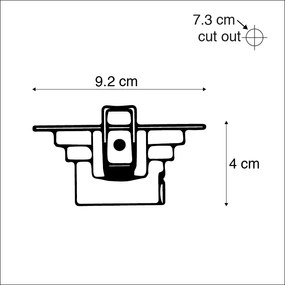 Set di 3 faretti da incasso bianchi con LED dimmerabile a 3 livelli - Miu