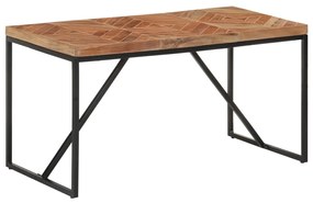 Tavolo da Pranzo 140x70x76 cm in Legno Massello Acacia e Mango