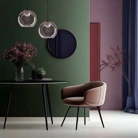 Lampadario a sospensione su cavo BRIN 1xG9/15W/230V nero fumé