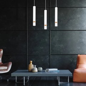 Lampadario a sospensione con filo JOKER WHITE WOOD 3xGU10/8W/230V