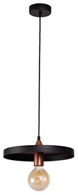 Duolla - Lampada a sospensione con cavo IRONLINE 1xE27/15W/230V Ø 30 cm nero/rame