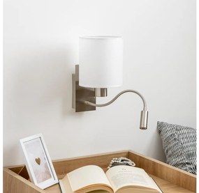 Brilagi - Applique a LED NUBILA 1xE27/25W/230V + LED/3W cromo/bianco