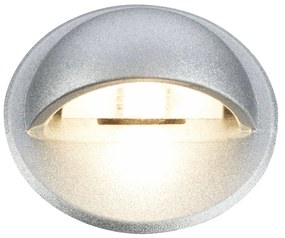 Segnapasso Esterno Contemporaneo Teak Metallo Argento Led 1,2W 3000K Ip65