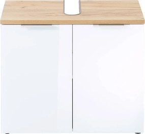 Mobile bianco sotto il lavabo in rovere 70x58 cm Pescara - Germania