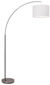 Brilliant - Lampada da terra CLARIE 1xE27/60W/230V cromo opaco/bianco