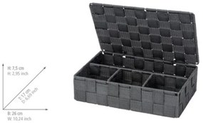 WENKO 24223100 - Cestino ADRIA 26x17 cm grigio/antracite