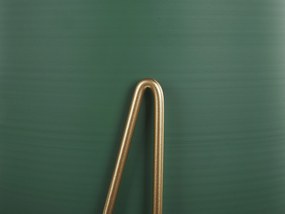Vaso per fiori in metallo 28 x 28 x 50 cm verde scuro e oro KALANDRA Beliani