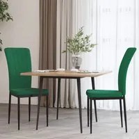 Sedie da Pranzo 2 pz Verde Scuro in Velluto 326095