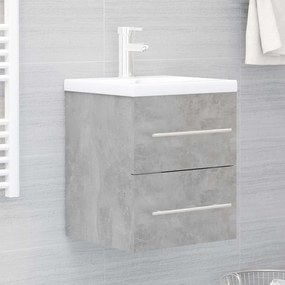 Mobile Lavabo Grigio Cemento 41x38,5x48 Cm İn Legno Multistrato /