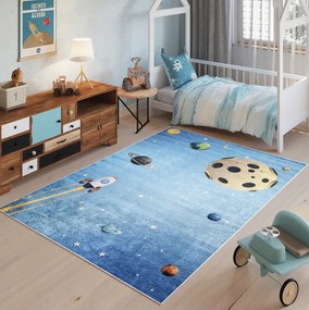 Tappeto per bambini con motivo spaziale Larghezza: 140 cm | Lunghezza: 200 cm