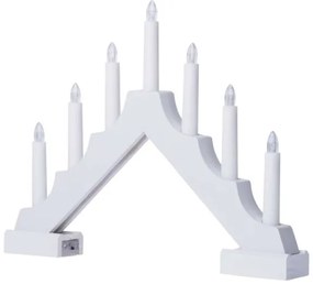 Candeliere natalizio LED 7xLED/2xAA bianco