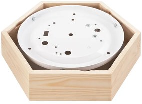 Plafoniera HEX NATURALE 1xE27/60W/230V d. Pino da 32 cm