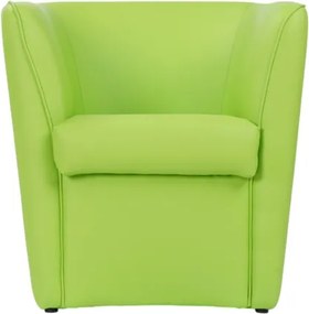 Poltrona poltroncina VALENTINA in ecopelle in tinta unita VERDE CHIARO