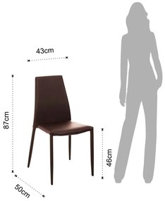 Sedie da pranzo marroni in un set di 2 Lion - Tomasucci