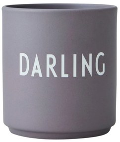 Tazza in porcellana grigia, 300 ml Darling - Design Letters