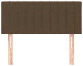 Testiera marrone scuro 100x5x78/88 cm in tessuto
