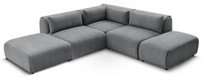 Divano angolare grigio (variabile) Jeanne - Bobochic Paris