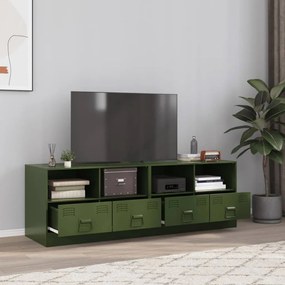 Mobili Tv 2 Pz Verde Oliva 67x39x44 Cm İn Acciaio /
