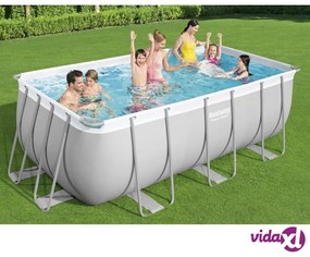 Bestway Set Piscina Power Steel Rettangolare 412x201x122 cm