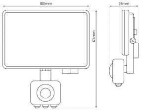Proiettore LED per esterni con sensore LED/50W/230V 5000K IP44