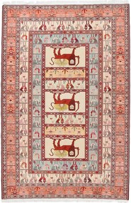 Kilim Tappeto persiano 300x200 Rosa (Iran) Annodato A Mano