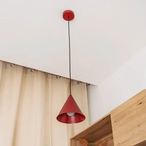 Lampada a sospensione su cavo ETNA II 1xE27/15W/230V Ø 18,5 cm rossa