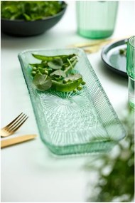 Piatto da portata in vetro verde 14x38 cm Kusintha - Bitz