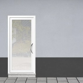 Portoncino d'ingresso Condo1 con vetro L 90 x H 210 cm in alluminio bianco, apertura spingere a sinistra