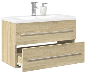 Set Mobili Da Bagno 2 Pz Rovere Sonoma İn Legno Multistrato /