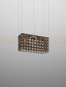 Giogali sospensione re2 cristallo bronzo e bronzo opaco 3 luci att...