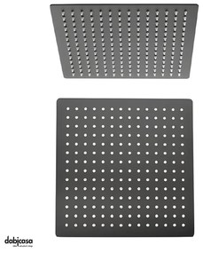 Rubinetteria Jacuzzi "Twinkle Yo" Soffione Doccia 25x25 cm Nero Opaco Ultra Piatto