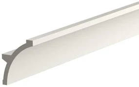 Cornice Pitturabile Stondata XL per parete per Strisce LED - 2m Selezionare la lunghezza 2 Metri