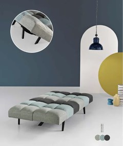 Divano in tessuto PATCHWORK 180 cm trasformabile in letto ELISIR
