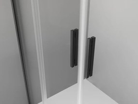 Mexen Exo-S Duo cabina doccia semicircolare scorrevole 90 x 90 cm, trasparente, nera - 8132-090-090-70-00