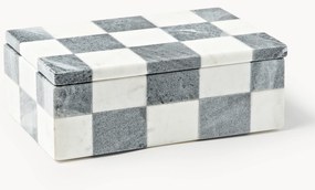 Westwing Crosby Studios, Portagioie in marmo con coperchio Carreaux