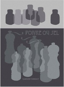 Set di 4 strofinacci jacquard Poivre Ou Sel Orage