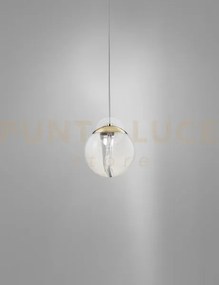 Poc sospensione 16l cristallo bianco ottone lucido 2 l22bb led 270...