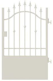 Cancello con serratura elettrica Civetta in ferro, apertura a destra, L 104.5, H 150-165 cm, di colore bianco