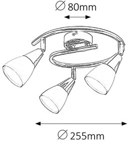 Rabalux 6769 - Faretto NICOLETTE 3xE14/40W/230V