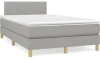 Letto a Molle Materasso e LED Grigio Chiaro 120x190 cm Tessuto 3270081