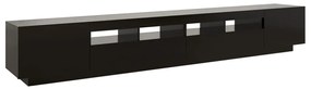 Mobile Porta TV con Luci LED Nero 260x35x40 cm