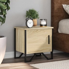 Comodini Rovere Sonoma 2 Pz 40x30x40 Cm İn Legno Multistrato /
