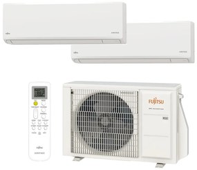 Condizionatore a muro multisplit inverter FUJITSU KN 9+9 18000 BTU classe raffreddamento A+++, classe di riscaldamento A++, bianco