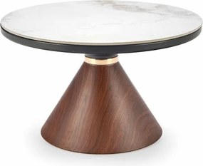 Tavolino da caffè Genesis effetto marmo bianco - H43 cm