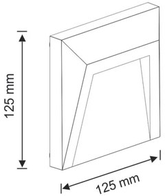Illuminazione scale LED da esterno HOLDEN LED/1W/230V IP65 antracite