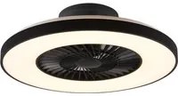 Plafoniera Ventilatore da Interno a led in PLASTICA Nero Opaco