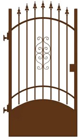 Cancello manuale con serratura elettrica Marmolada in ferro, apertura a sinistra, L 104.5, H 180-195 cm, di colore ruggine