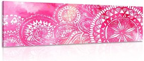 Quadro su tela – Mandala acquerello rosa