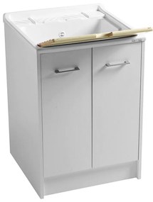 Mobile Lavatoio 60x60 a 2 ante con vasca lavapanni 60x60 cm Bianco Domestica DL6060B Colavene