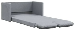 Divano letto da terra 2 in 1 grigio chiaro 112x174x55cm tessuto